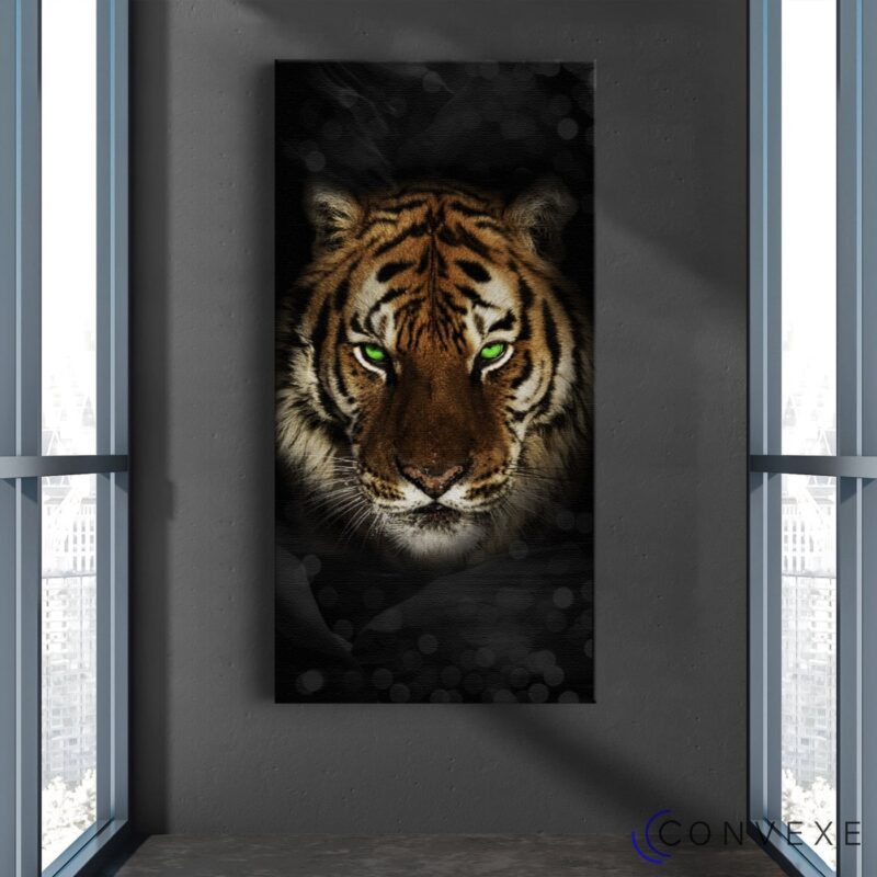 Quadro Tigre 'Green Eyes' - Convexe